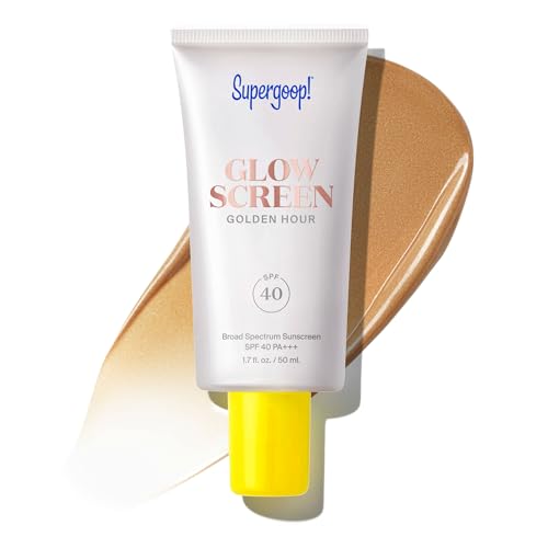 Supergoop! Glowscreen SPF 40, Golden Hour (Bronze Glow) - 1.7 fl oz - Glowy Primer + Broad Spectrum...