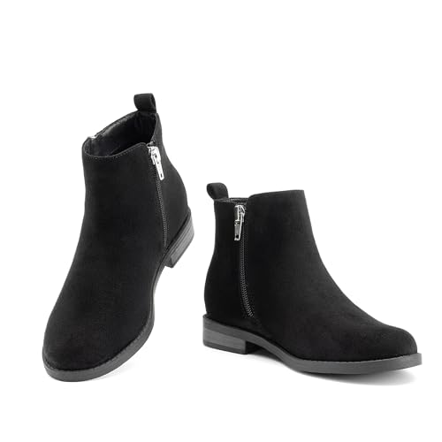 DREAM PAIRS Girls Ankle Boots with Side Zipper Low Heels Toddler/Little Kid/Big Kid4