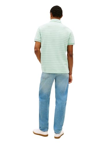 Image of Tommy Hilfiger Men's Short Sleeve Polo Shirts in Classic Fit with Stretch and Organic Pique Cotton