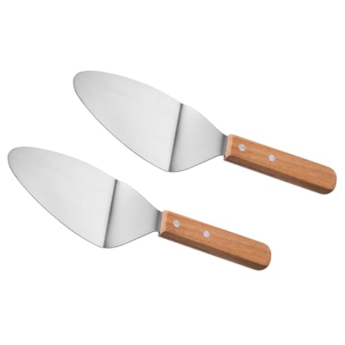 Toyvian 2 Espátulas para Hornear Pizza de Acero Inoxidable, Fáciles de Usar y Convenientes, Ideales para Pizzerías y Restaurantes, Herramienta de Cocina Duradera