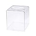 DOITOOL Przezroczysty dozownik chusteczek do twarzy kwadratowy pojemnik na serwetki pokrowiec akcesoria organizer na toaletkę blat kredens stojak na noc biuro samochód (przezroczyste)