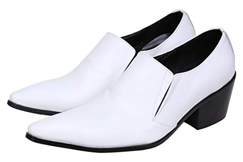 Santimon Mens Loafers Western Leather,Slip On Dress Shoes,Designer Casual Boots for Men - Main Image