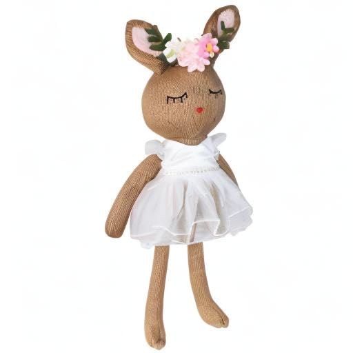Kaninchen Kuscheltier, 23 Cm – Brauner Osterhase Mit Schlappohren, Plüsch Weich
