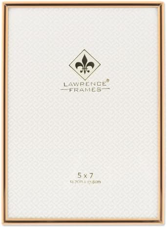 Lawrence Frames 5" W x 7" H Simply Gold Metal Picture Frame (6700...