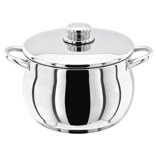 Stellar Classic Stainless Steel Stockpot with Lid 20cm, 3.2L Induction Ready, Oven Safe, Dishwasher Safe
