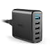 Produktbild Anker PowerPort Speed 5 (51.5W) 5-Port USB Ladegerät, 1 Port mit Quick Charge 3.0 für Galaxy S7/S6/edge/edge+, Note 4/5, LG G4/G5, HTC One M8/M9/A9, Nexus 6, 4 Ports mit PowerIQ für iPhone, iPad usw.