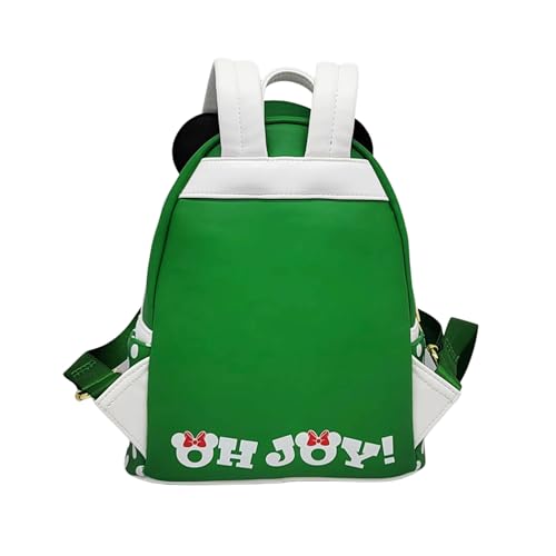 Loungefly Disney Minnie Mouse Elf Polka Dot Christmas Double Strap Shoulder Bag4