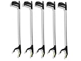 ANGEL 5er Set Greifzange 76 cm – Aluminium Müllzange mit Magnetspitze & rutschfestem Griff, Greifhilfe für Senioren, Garten & Haushalt