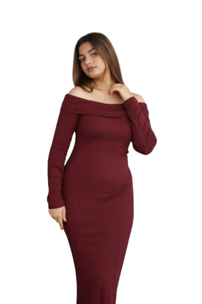 THE KOREAN BOX Women Off Shoulder Bodycon One Piece Dress Elegant Long Sleeve Slim Fit Party Dress Stylish Evening & Cockt... - Review, Price and Buying Guide