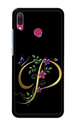 Image of Printed Hard Back Cover Case for Huawei Y6 2019 | Huawei Y6 Prime 2019 Back Cover (Alphabet P) -1803