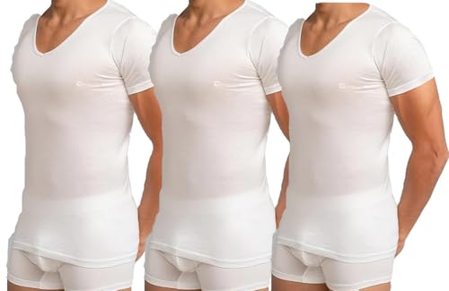 100% Egyptian Cotton Underwear MERCERISÉ Men's Undershirt - Undershirts for Men (Pack of 3)