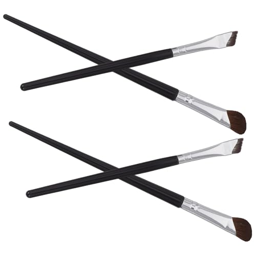 DRESSOOS 4 Pinceles Para Maquillaje De Ojos, Cejas, Contorno, Corrector, Delineador Angular, Cosmético, Maquillaje De Nariz, Aplicador De Delineador, Cejas, Delineador De Ojos.