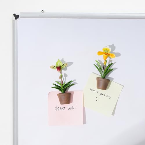 Orquídea Miniatura en Maceta Cerámica con Imanes Fuertes miniatura 6