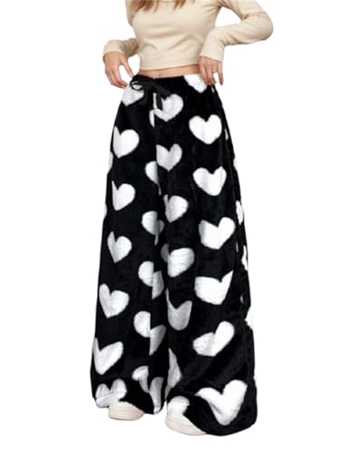 VCM Leopard Print Pants Y2k High Waisted Baggy Trousers Drawstring