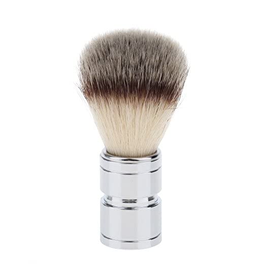 CSB Synthetic Shaving Brush Nylon Brush Knot, Chrome