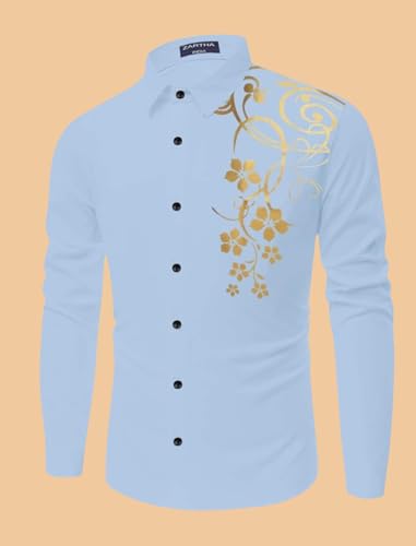 Image of Combo of Men Cotton Polyester Blend Regular Fit Striped Full Sleeve Casual Shirt Pack of 2
