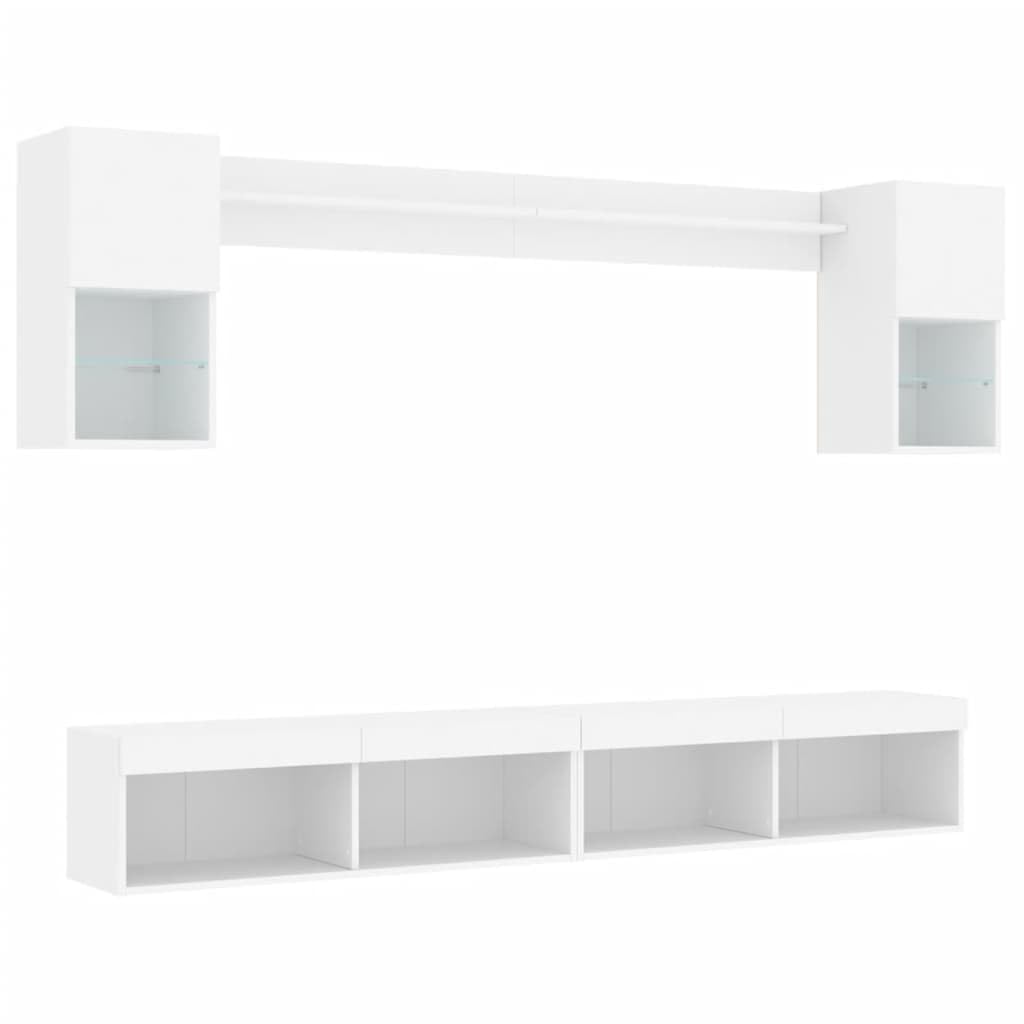Flotante LED RGB madera contrachapada resistencia humedad Mueble TV pared