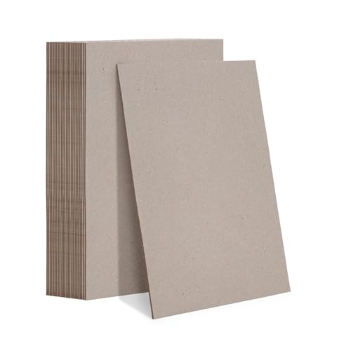 Heavy-Duty Chipboard Sheets 8.5 x 11-20 Pcs Goefun 80pt/2mm Thick Greyboard Book Board for Book Binding Scrapbooking Photo Backing DIY Projects