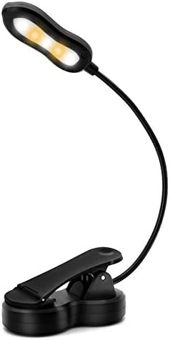 SUTUN Rechargeable Book Light, Clip on LED Book Lamp 3 Colors x3 Levels Eye Care Reading Lights, Up to 60 Hours Reading, Lightweight, Ideal for Bookworms, Kids (Warm & White, 9 Levels)