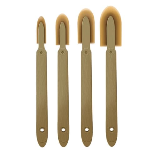 Dzrige Caulk Finishing Tool, Rubber Spatula Spreader Smooth Grout Sealant Silicone Caulking Tool for Kitchen Bathroom Floor Sealant Sealing, 4 Size Set