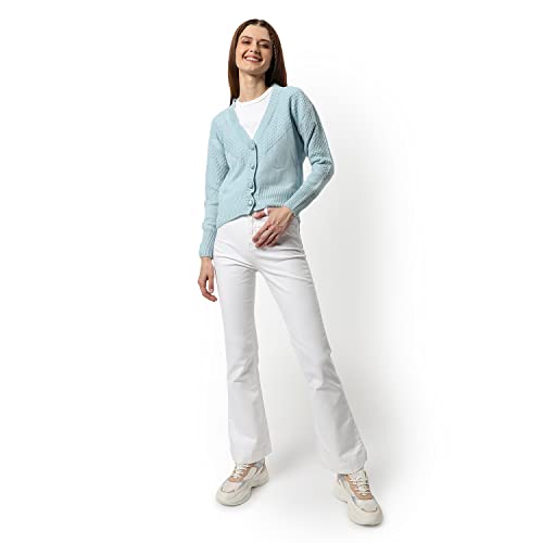 Image of PINACOLADA Women's Zip-Front Hoodie with Contrast Drawstring for Casual Wear | Hooded Neck | Long Sleeve | Zipper Closure | Cotton Sweatshirt Crafted with Comfort Fit for Everyday Wear
