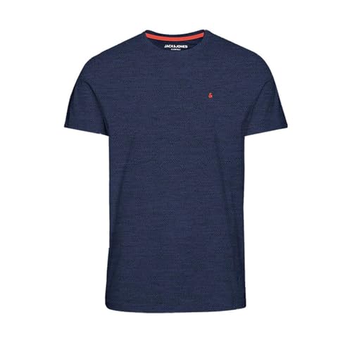 Jack & Jones Camiseta para Hombre Jjepaulos tee SS Crew Neck Noos Pls, Azul Vaquero, 4XL