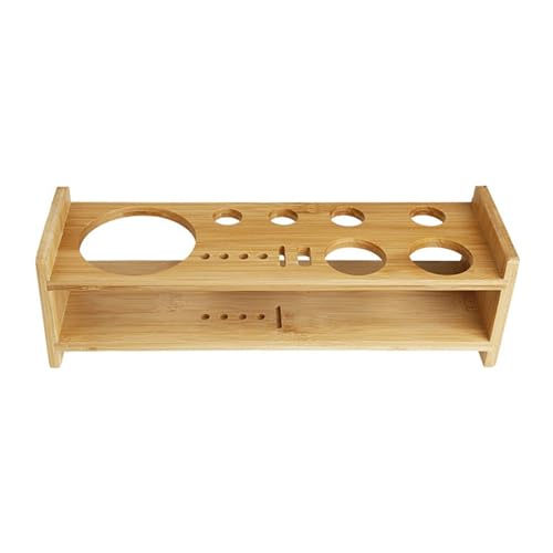 Soporte de kit de barman de madera – Organizador de coctelera, soporte profesional para herramientas de mezcla de bebidas, expositor de mostrador de bar | Accesorio de almacenamiento de bar en casa