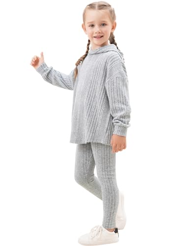 Image of LecGee Women Fall Casual Hoodie Set Long Sleeve Oversized Sweatshirt Elastic Waist Legging Pant 2 Piece Outfit Tracksuit