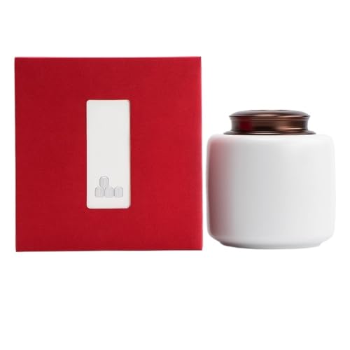 Organizador de Bolsitas de Té Tarro de almacenamiento for té a granel, tarro de almacenamiento grande sellado de cerámica for el hogar, nueces de cocina, tarro sellado de grano de café, tarro de té Or