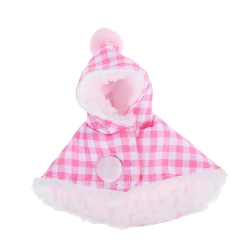 Alasum ペットの鳥のマント 鳥のコスプレ服 冬鳥の服 オウムの布 ペットのオウムの服のマント の暖かいベッド 鳥のセーター の 冬のジャケット ぬいぐるみ ピンク