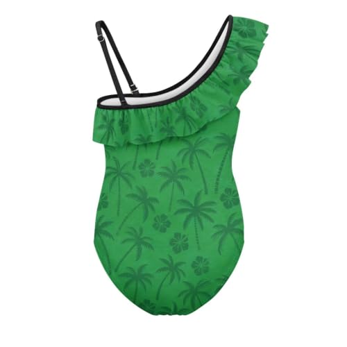 Image of Girls Swimsuit One Piece Ruffle Swimsuit Non-Slip Straps UPF 50+ for Girls Size 3-14 Years