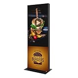 Digitale Textilspannrahmen T-Frame Stele 55' mit Bildschirm