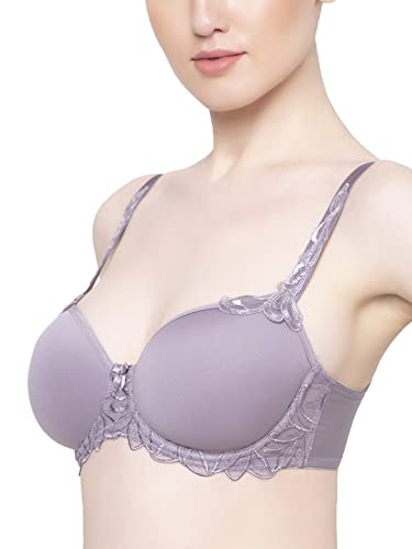 Image of Triumph Modern Finesse Bra For Women Wired Padded Spacer Cup Bra Seamless Breathable T-Shirt Bra Elegant Embroidery Full Coverage Lingerie Innovative Big Cup Support Pack Of 1