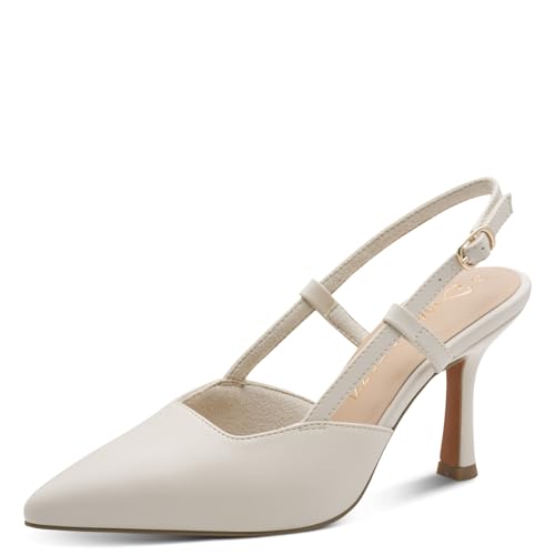 Marco Tozzi Damen Pumps weiches Feel Me Fußbett weiches Innenfutter Stylisch, beige (Cream), 39 EU