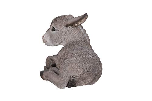 Estatua de Burro Bebé Acostado en Resina miniatura 4