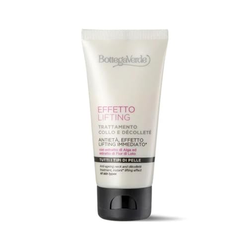 Bottega Verde - Effetto Lifting, Trattamento Collo e Décolleté Antietà, 50 ml, con Estratto di Alga ed Estratto di Fior di Loto, Effetto Lifting Immediato