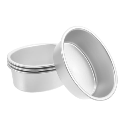 SMASOLO 4pcs Aluminum Alloy Cheesecake Molds Cake Pans Non-Stick Baking Moulds Multipurpose for Cheesecake Chiffon Cake