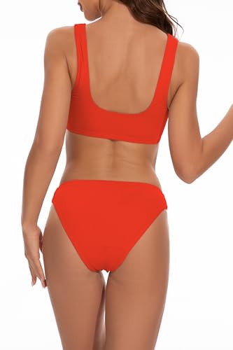 Image of Beautikini Period Swimwear for Teens Two Piece Leakproof Menstrual Bikini Swimsuit Sporty Bathing Suits for Girls Women