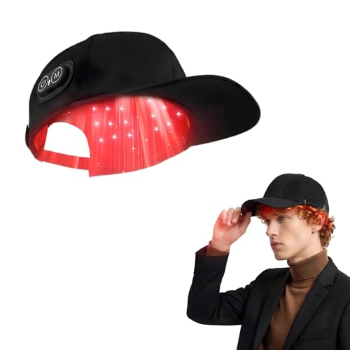 Wireless Rechargeable Red Light Therapy for Hair Growth – FDA Cleared Laser Cap for Hair Regrowth. Treats Hair Loss, Thinning & Alopecia for Men & Women