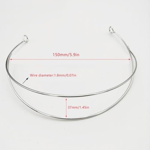 ArrErr Pacote com 4 tiaras, coroa para cabeça, suporte de arame de metal, peças componentes para ani