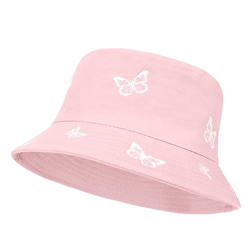 Chapeau cloche brodé réversible pour plage et randonnée été