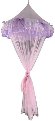 Costzon Kids Bed, Upholstered Platform, Wood Princess Bedframe, Sleeping Bedroom Furniture, Crystal Embedded Bed for Girls, Pink (Pink Net)