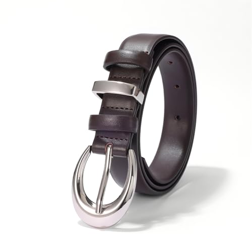 Women's Cow Leather Belt for Jeans Pants Fashion Ladies Skinny Dress Waist belt with Gold Buckle2