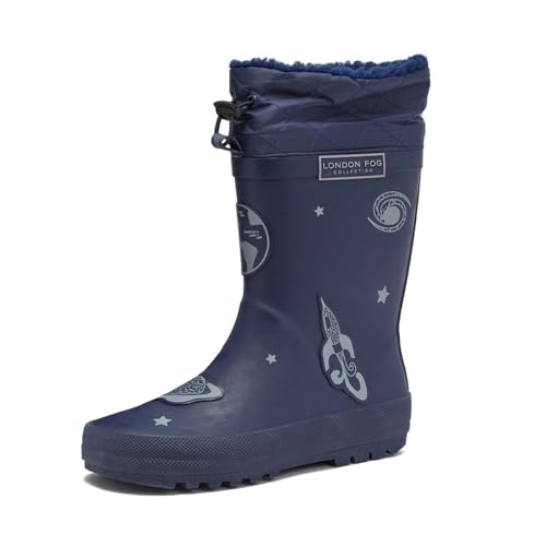 Lista de Ropa impermeable y de nieve para Niña - los preferidos. 41 LONDON FOG Toby Botas de nieve y lluvia para niños y niñas, botas de nieve aisladas impermeables para niños y niñas, tallas 11 a 7, Azul marino, 19 MX Niño pequeño