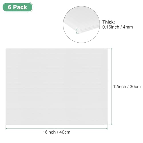 Image of M METERXITY 6-Pack Corrugated Plastic Sheets, 12 Inch x 16 Inch Waterproof Blank Corrugated Poster Board Yard Signs for Garage Sale /Office /Classroom /Party /Lawn Sign Road [4mm Thick, White]