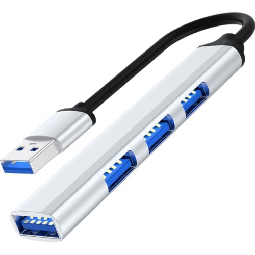 Hongpan USB タイプ C 3.0 3.1 4 ポート マルチ USB スプリッター アダプター コンピュータ アクセサリ(USB Silver)