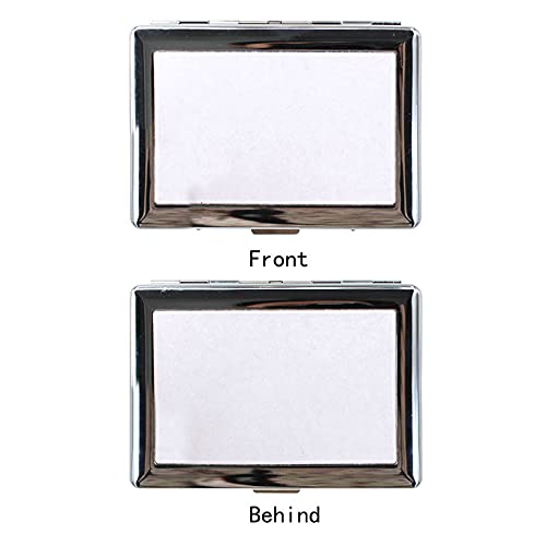 Personalized Photo Metal Cigarette Case Cigar Box Clip Open Pocket Credit Card Holder