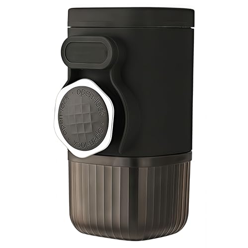 Portable Manual Espresso Machine, 19-Bar Pressure with Reusable Cup, Travel Coffee Press for Grounds & Capsules, 275G