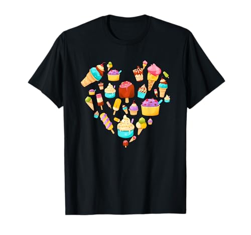 Glaces Coeur Pour Amoureux De Crème Glacée T-Shirt