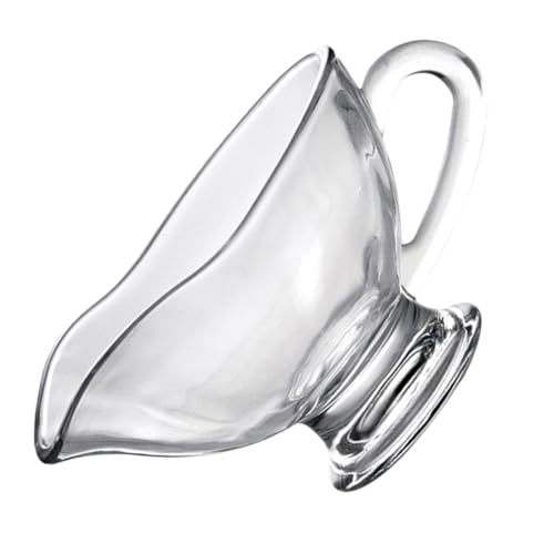GRIRIW 1pc Sauce Hopper Clear Container Soy Sauce Bowl Coffe Syrup Clear Tea Kettle Syrup Pitcher Clear Sauce Boat Clear Teapot Sauce Serving Boat Soup Mug Jam Sauce Cup Glass Transparent